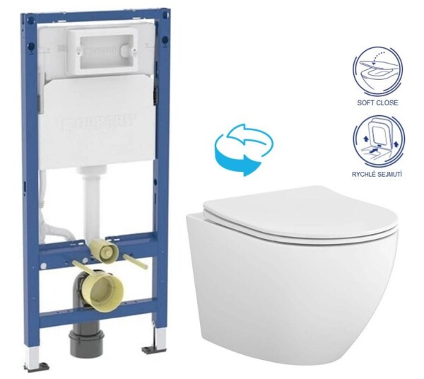 GEBERIT DuofixBasic bez tlačítka + WC CERSANIT DESSE VORTEX /VÍROVÉ SPLACH/ + SEDÁTKO 458.103.00.2 X ES1