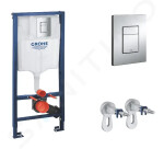 GROHE - Rapid SL Set předstěnové instalace, klozetu Gaia a sedátka softclose, tlačítko Skate Cosmpolitan, chrom SANI11BA1103