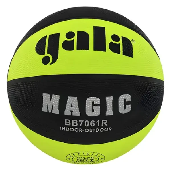 GALA Basketbalový míč MAGIC / Velikost 7 / Pryžový povrch / Butylová vzdušnice / Pro hru venku (GBB7061R)