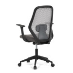 Židle kancelářská, látka šedá, houpací mechanismus, kolečka pro tvrdé povrchy