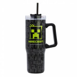 Stainless steel XL termohrnek Minecraft - 940 ml