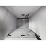 MEXEN/S - Lunar-F skládací sprchové dveře levé 90, transparent, grafit kartáčovaná 836-090-000-66-00-L