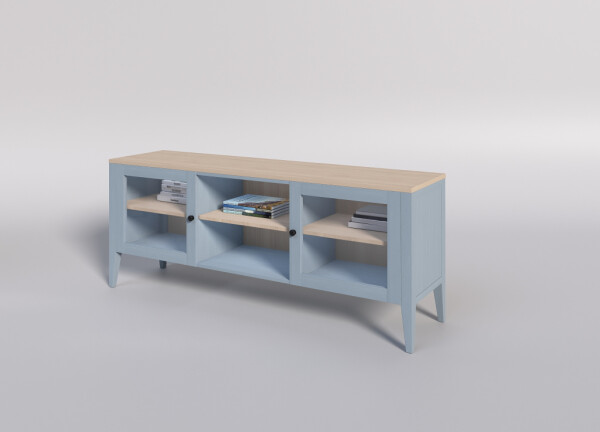 ARTEN (NANO Systems s.r.o.) Bukový TV stolek TALO KT4 (šedý lak)