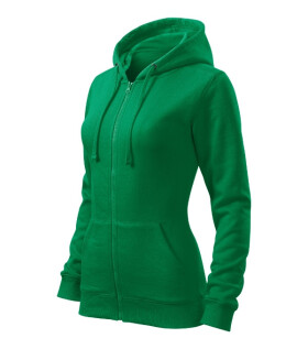 Trendy Zipper mikina dámská středně zelená 2XL