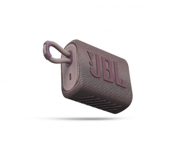 JBL GO 3 růžová / Přenosný reproduktor / Bluetooth / výdrž 5 hodin / IPX7 (JBL GO3PINK)