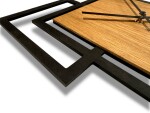 DumDekorace SQUARES , dřevěné nástěnné hodiny 40 cm