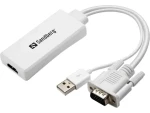 Sandberg konvertor VGA + Audio HDMI bílá (508-78)