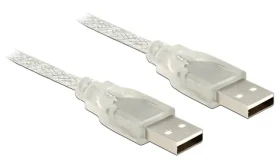 DeLock USB-A - USB-A transparentní / Kabel / USB 2.0 / 0,5 m (83886)