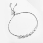 Náramek Swarovski Elements Florance, Stříbrná Nastavitelná