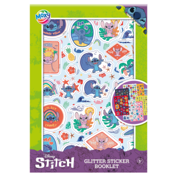 Třpytivé samolepky Stitch A5 8 archů