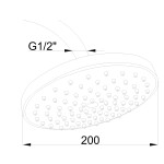 INVENA - Top Sprchová hlavice SC-D1-003-C