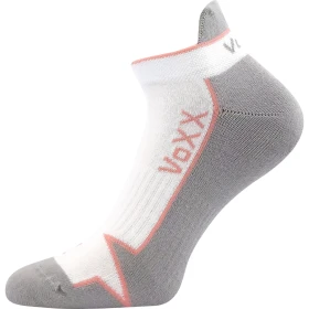 VOXX Ponožky bavlněné sportovní LOCATOR A bílé s růžovou (3 páry) 35-38 118543