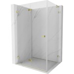 MEXEN/S - Lunar-F L sprchový kout skládací dveře levá 80 x 70, transparent, zlato 836L-080-070-50-00-L