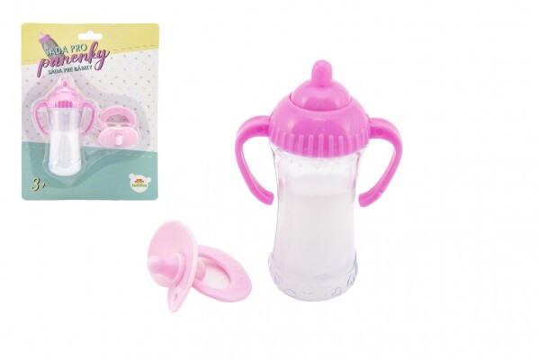Sada pro panenky lahvička + dudlík, plast