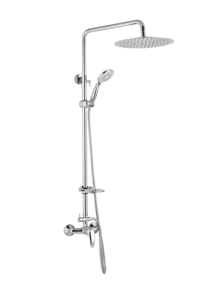JB Sanitary Sprchová sestava s baterií SLIM s horním vývodem, průměr 25cm, s příslušenstvím SA 61 011 12 6