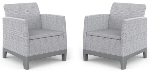 KETER SCANDI FORMA DUO SET - Ash grey/Storm grey