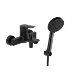 Vanová baterie SAT Cube Way s vanovým setem 150 mm černá matná SATBSCU222CSET1 SATBSCU222CSET1