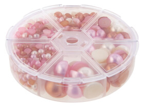 Dekorační perly - bílorůžové