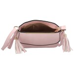 Módní dámská koženková crossbody kabelka Vaios, růžová