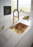 GROHE - Essence Dřezová baterie s flexibilním ramenem s přepínačem, kartáčovaný Cool Sunrise 30294GN0