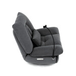 Polohovací křeslo, elektrické zabudované ovládání, šedá, látka, TV-7081 GREY2