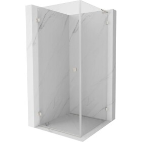 MEXEN/S - Lunar-B L sprchový kout dveře křídlové levá 80 x 80, transparent, nikl szczotkowan 832L-080-080-97-00-L