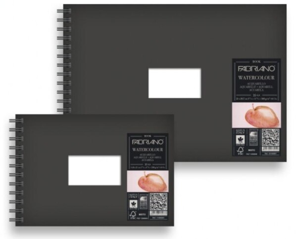 Akvarelový papír Fabriano Watercolor book A5 300g 25 listů, blok na