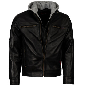 Pánská Kožená Bunda Tristan Quinc Brixton Černá Velikost: S