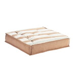 MADAM STOLTZ Bavlněný sedák Old rose / White / Light blue / Grey 60 × 60 cm, růžová barva, textil