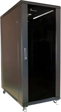 Extralink 32U 800x800 černá / Stojanový rozvaděč / 19" / skleněné dveře / nosnost 600 kg (EX.14411)