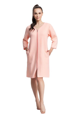 Dámský župan 214 peach extra plus - Luna lososová 4XL