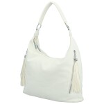 Módní dámská koženková kabelka na rameno Tiagos, bílá