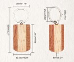 Dřevěný přívěsek na klíče ke gravírování - 49 x 30 x 8 mm - 1 ks