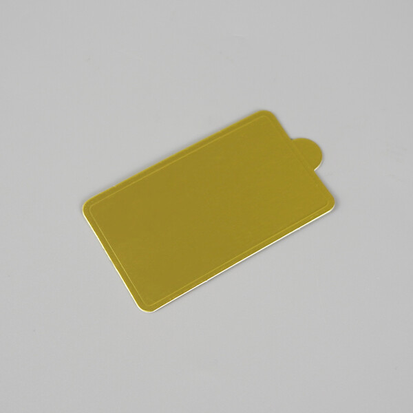 Cake star Podložka pod minidezerty zlatá obdelník 10x6 cm