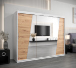 Šatní skříň Abi R0 Barva korpusu: Bílá, Rozměry: 120 cm, Dveře: Černá