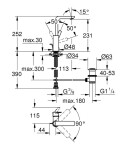 GROHE - Lineare Umyvadlová baterie s výpustí, supersteel 23296DC1