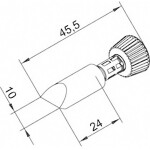 TOOLCRAFT KB-200 pájecí hrot dlátový, zahnutý Velikost hrotů 19.5 mm Délka hrotů 130 mm Obsah 1 ks