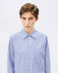 Armedangels Striped Loose Fit Blouse 2688 white-dynamo blue L