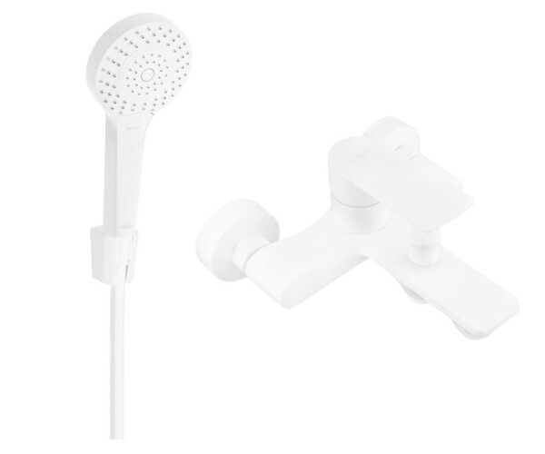 MEXEN - R05 Royo vanová baterie se sprchou set, bílá 7223R05-20