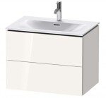 DURAVIT - L-Cube Umyvadlová skříňka 55x72x48 cm, 2 zásuvky, lesklá bílá LC630602222
