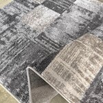 DumDekorace Moderní koberec Panamero - šedý s geometrickým vzorem Šířka: 80 cm | Délka: 150 cm