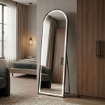 REA - Zrcadlo LED Orbit 50x160cm Black HOM-07050