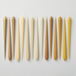 Ester & erik Svíčka Taper 32 cm – 14 Pale Ginger – set 2 ks, žlutá barva, vosk