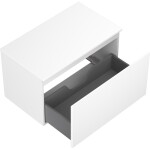 MEXEN/S - Orio koupelnová skříňka pod umyvadlo 80 cm s deskou, 1 šuplík, bílá mat 91A10-08047-1-BFC01