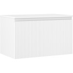 MEXEN/S - Rivel koupelnová skříňka pod umyvadlo 80 cm s deskou, 1 šuplík, reliéf , bílá mat 91A20-08047-1-BFC01