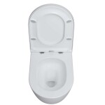 Kielle - Oudee Závěsné WC se sedátkem SoftClose, Rimless Vortex+, bílá 30102005