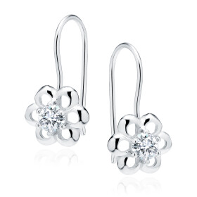LUNICA Stříbrné květinkové náušnice 0085 Ag 925; ≤1,1 g.