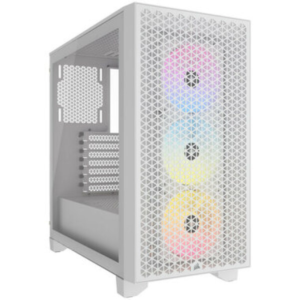 Corsair 3000D Airflow RGB bílá / ATX / 2x USB 3.2 / 3x 120mm / bez zdroje / průhledná bočnice (CC-9011256-WW)