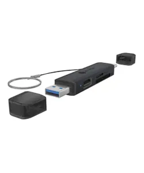 Icy Box IB-CR203-CU3 černá / Externí čtečka paměťových karet / USB-A USB-C 3.2 Gen 1 (61179)