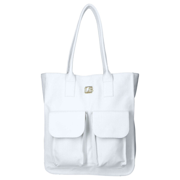 Stylová koženková kabelka na rameno LB Larysa, bílá